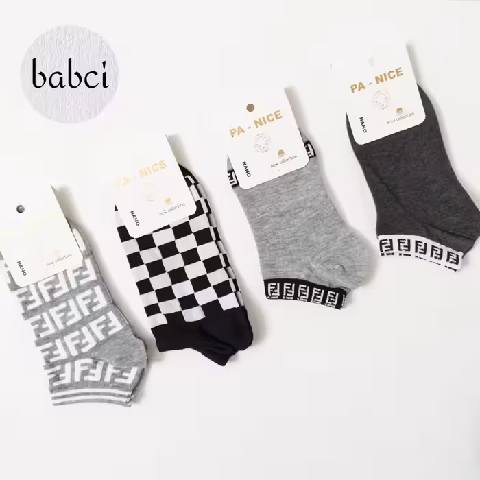 جوراب اسپرت رنگ طوسی جنس پنبه