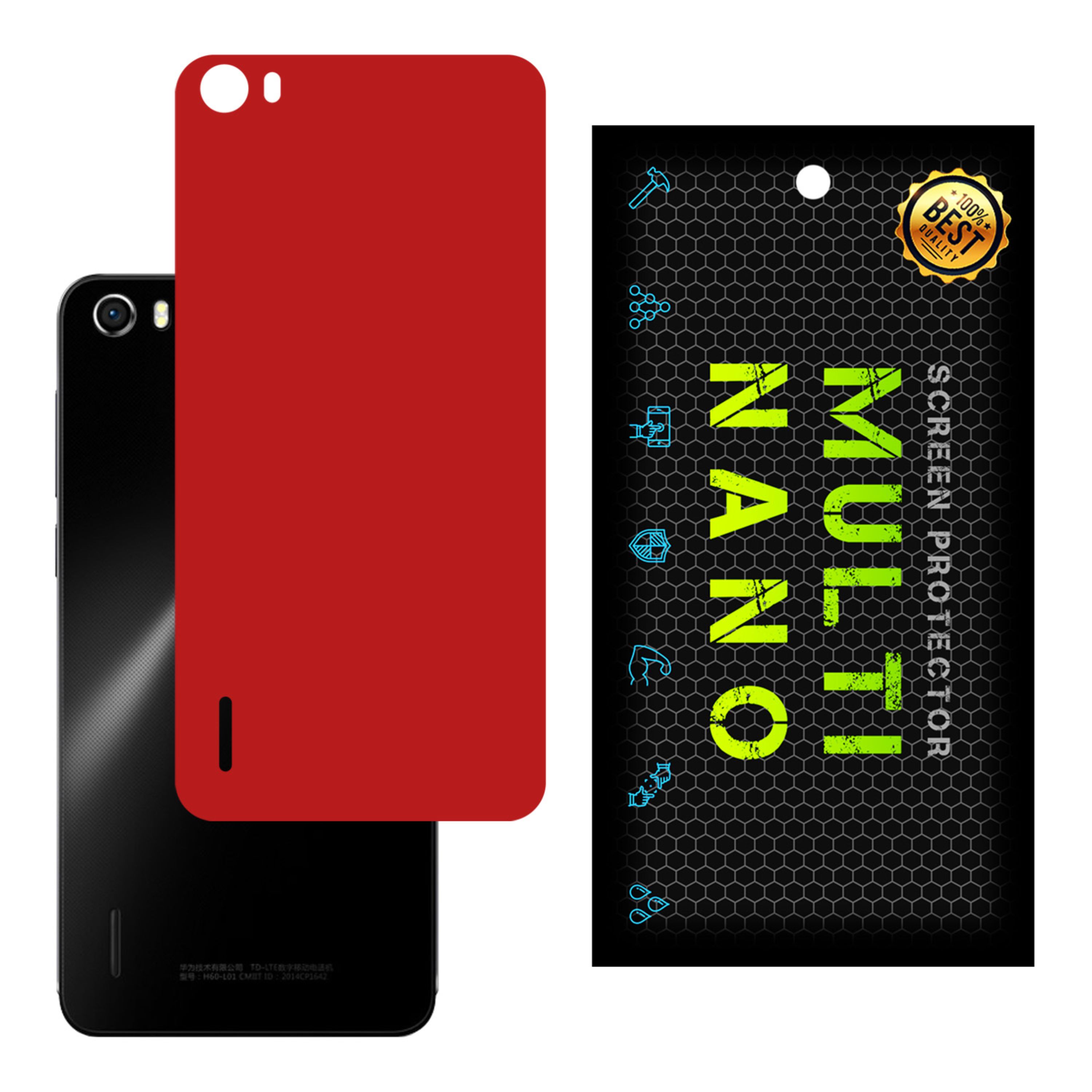 برچسب پوششی MultiNano مدل X-F1M-Red برای پشت موبایل هواوی Honor 6