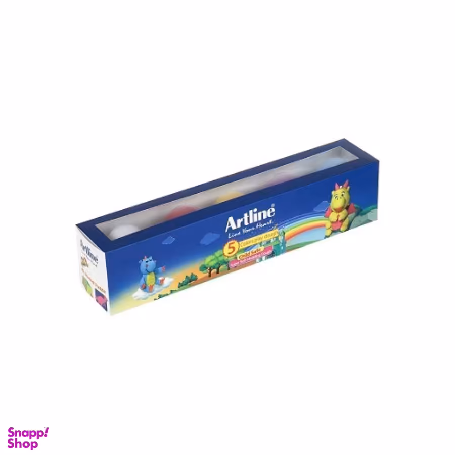 خمیر بازی آرت لاین (Art Line) مدل ویژه ظرف تخم مرغی 801E5 بسته 5 رنگ حجم 20 گرم
