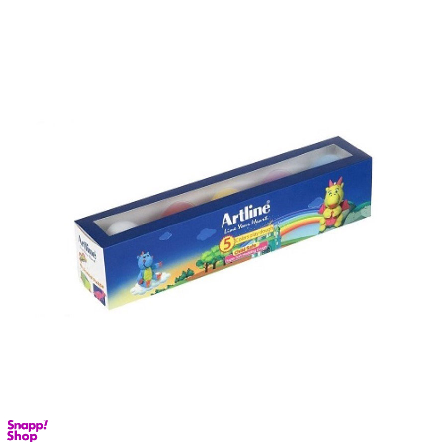خمیر بازی آرت لاین (Art Line) مدل ویژه ظرف تخم مرغی 801E5 بسته 5 رنگ حجم 20 گرم