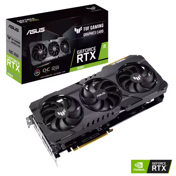 کارت گرافیک  ایسوس مدل ‎ TUF-RTX3060-O12G-V2-GAMINGحافظه 12 گیگابایت