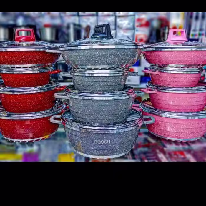 سرویس قابلمه چدن گرانیت 
مارک بوش بسیار ضخیم
کد اه