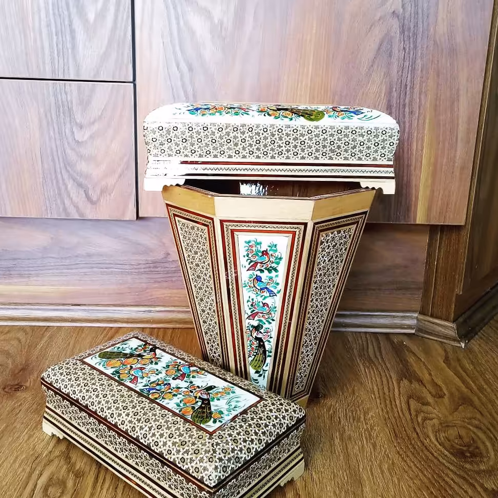 سطل و جا کاردی و جادستمال کاغذی