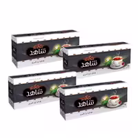 چای کیسه ای 25 عددی عطری شاهد - پک 4 عددی