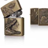 فندک مربعی فلزی طرح برجسته