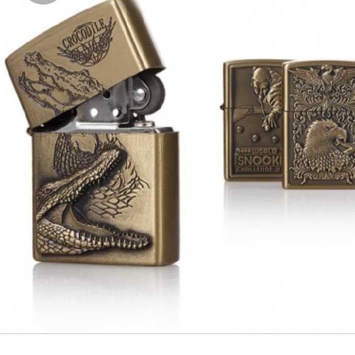 فندک مربعی فلزی طرح برجسته