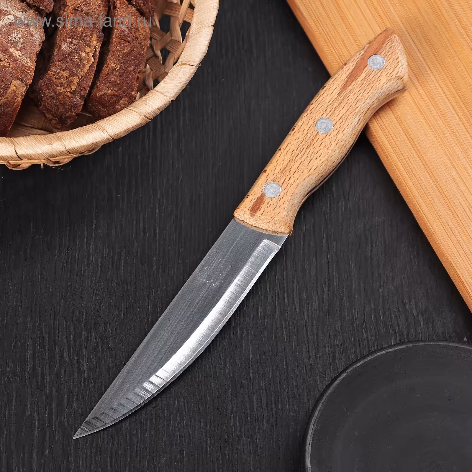 چاقو دسته چوبی آشپزخانه تیز درجه 1، 3 میخ