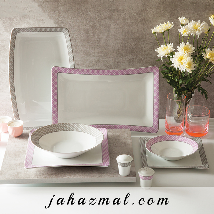 سرویس چینی زرین طرح ساتین 30 پارچه
