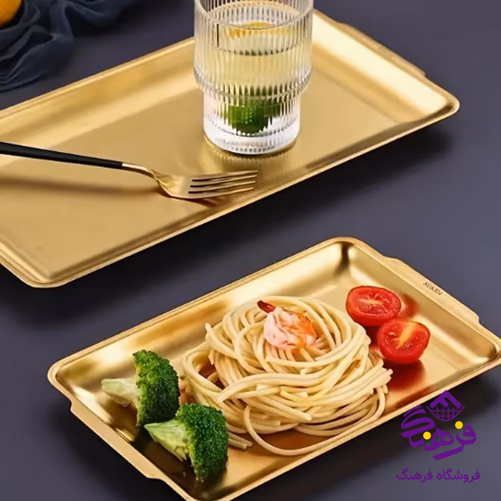 سيني سرو مستطيل طلايي 67