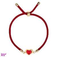 دستبند طلا 18 عیار الین مدل قلب سواروسکی