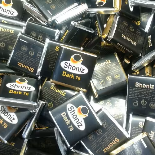 شکلات تلخ مربعی  78 درصد شونیز