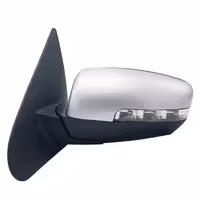 آینه برقی سمند سورن با قاب رنگی نقره ای چپ