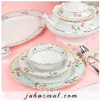 سرویس چینی پردیس طرح سلین 102 پارچه کد 803