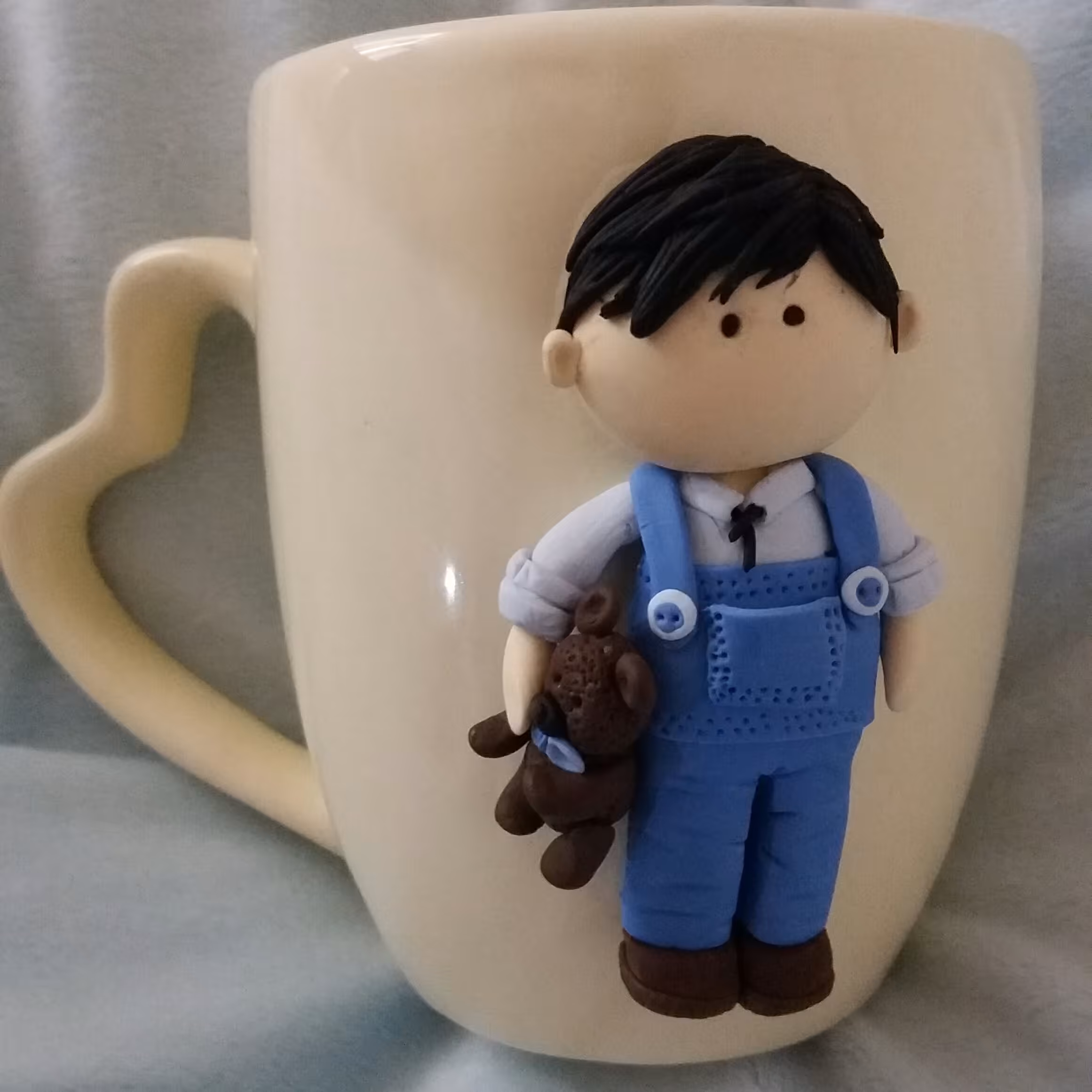 ماگ عروسکی  خمیری پسرانه و خرس عروسکی