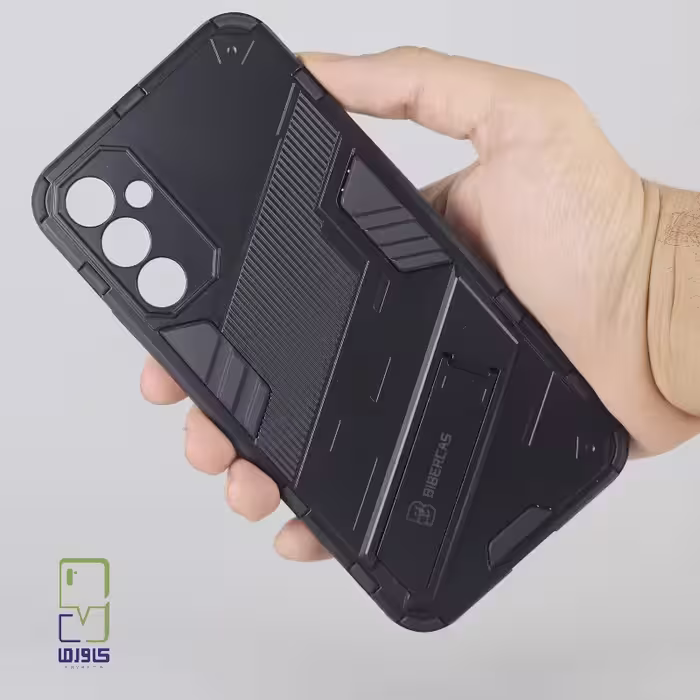 کاور سامسونگ A34 استند دار پانک مشکی| samsung A34 کاورما