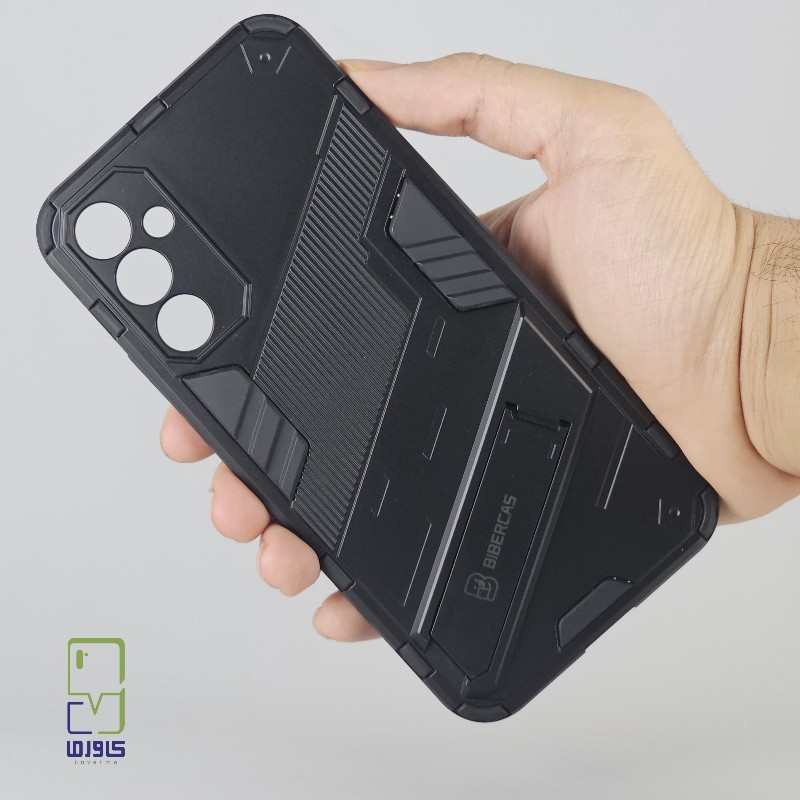 کاور سامسونگ A34 استند دار پانک مشکی| samsung A34 کاورما