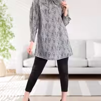 تونیک یقه کراواتی چیندار سمانه
 کدمه