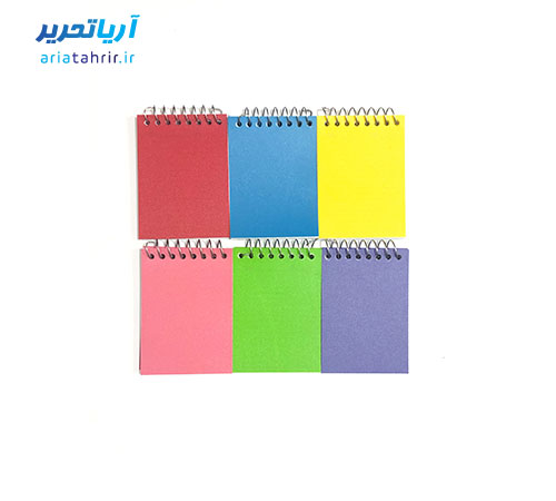 دفتر یادداشت سیمی جلد طلقی سایز 9 × 6 (سایز یک سی و دوم)