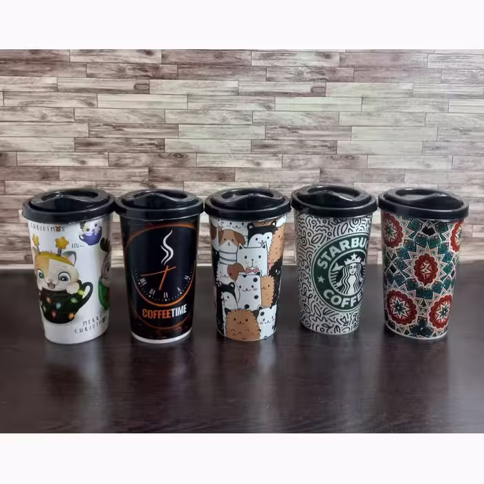 فنجون قهوه خوری کافی با طرح بندی