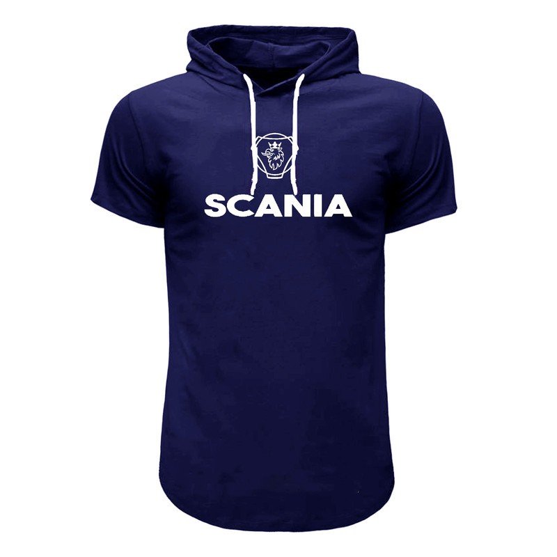 تیشرت کلاه دار آستین کوتاه مردانه طرح scaniaمدلz575z