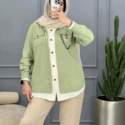 مانتو اسپرت زنانه لنین نچرال انزیم شور مدل مانتو کارتیر