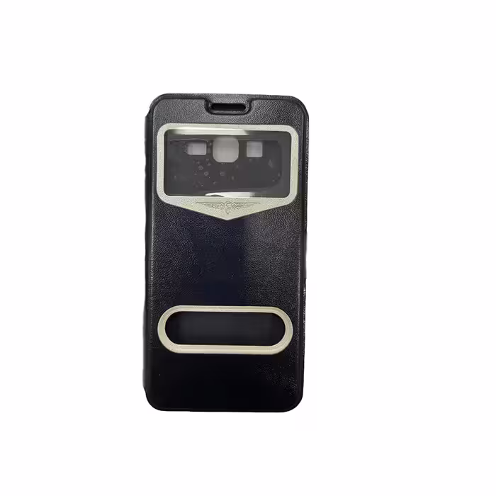 کیف کلاسوری موبایل سامسونگE5 رنگ  مشکی و سفید