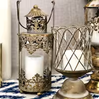 شمعدان مدل فانوس پتینه