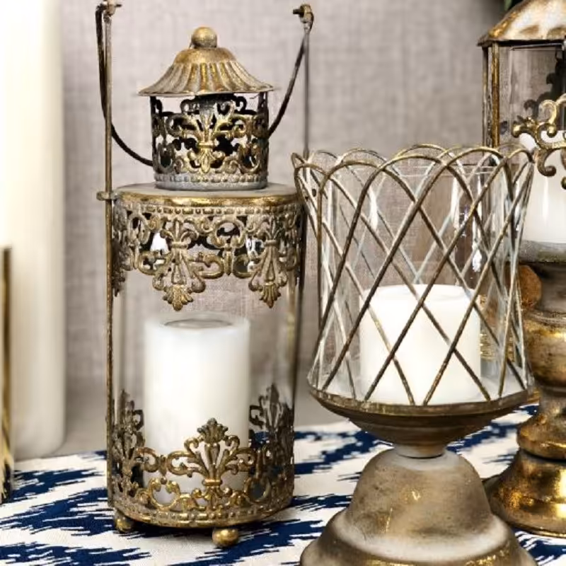 شمعدان مدل فانوس پتینه