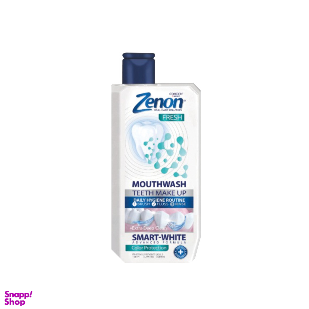 دهان شویه سفید کننده زنون (Zenon) مدل Samrt-White حجم 400 میلی لیتر