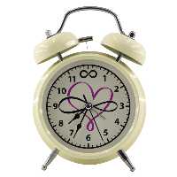 ساعت رومیزی زنگدار طرح عشق بینهایت کد infinity love