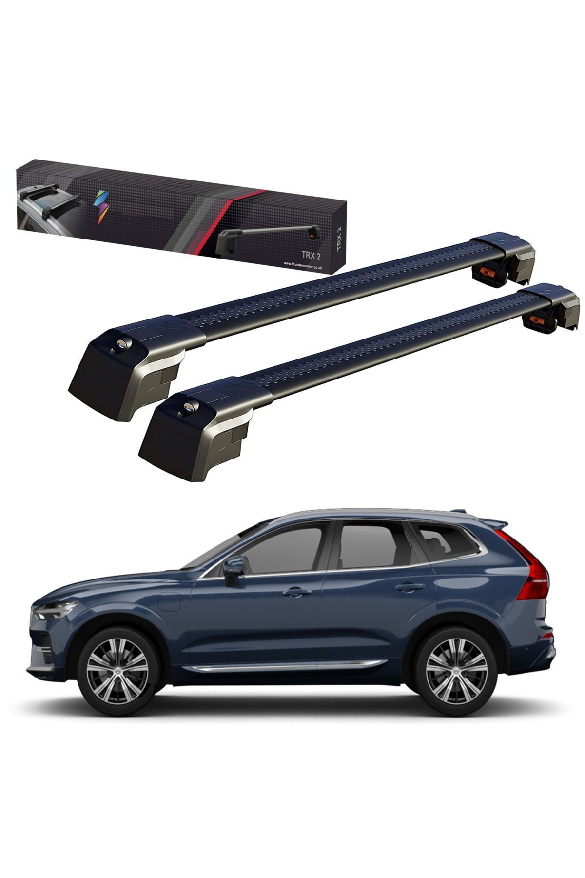 جعبه بار سقفی خاکستری AUDI A6 ALLROAD C8 2019 LATER TRX1 CARRIER LOCKED SEARCH CABRY CEILING BAR Thunder