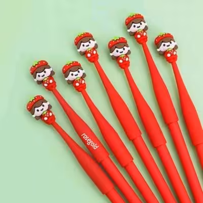 خودکار و روان نویس فانتزی سیلیکونی توت فرنگی