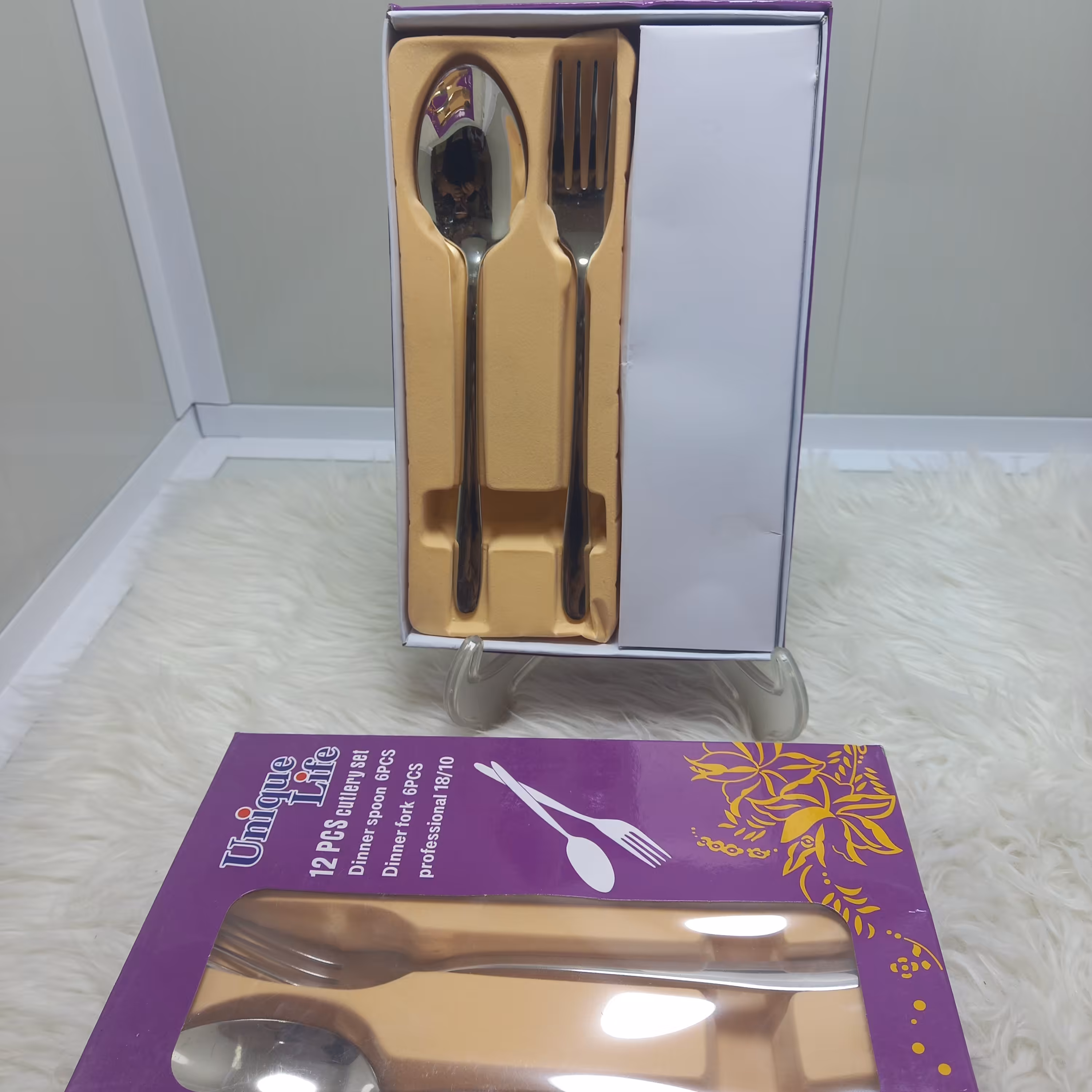 ست قاشق و چنگال یونیک 6 عدد قاشق و 6 عدد چنگال هر بسته 