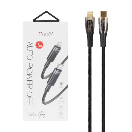 کابل تبدیل USB-C به لایتنینگ یسیدو مدل CA102 طول 2 متر