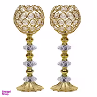 جاشمعی مدل الماس پایه بلند ستاره ای کد 150 مجموعه 2 عددی