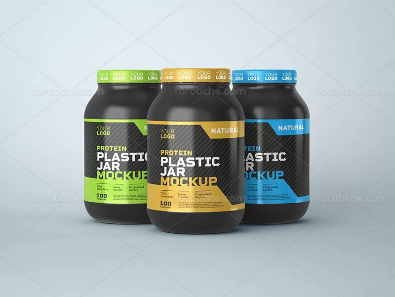 موکاپ لایه باز ظرف پلاستیکی | گرافیک با طعم تربچه