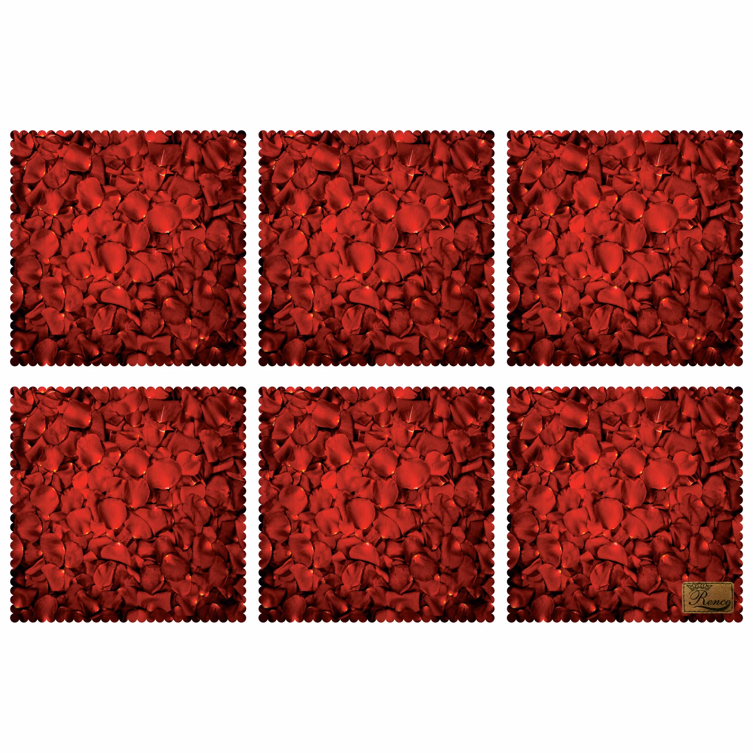 زیر بشقابی مربعی پارچه مخمل سایز 30 در 30 مدل U1-803 شرکت رنس