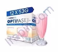 پودر اپتی فست شیک نستله توت فرنگی 12 عددی