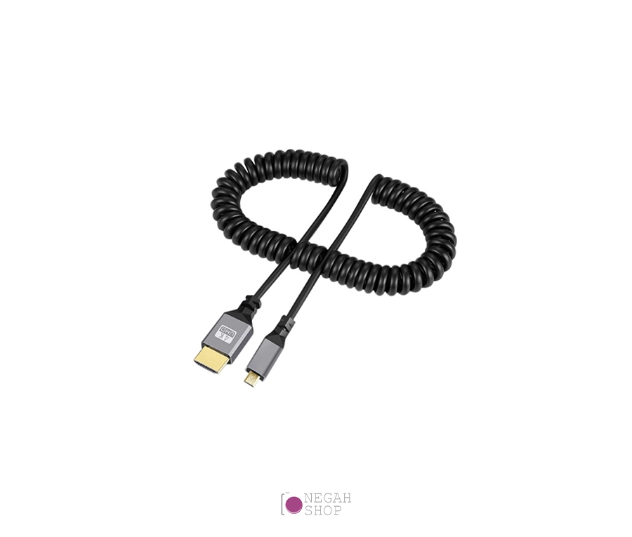 کابل تبدیل فنری HDMI Type-A به Micro HDMI Type-D