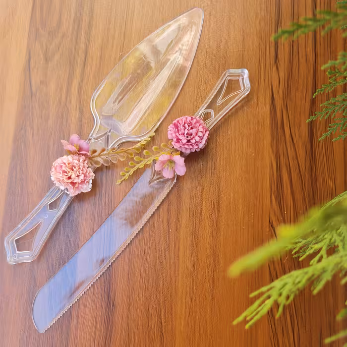 ست کیک بری با گل صورتی 