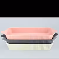 تابه مستطیل بزرگ مات سرامیکی 