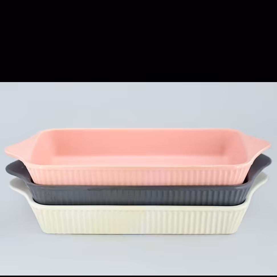 تابه مستطیل بزرگ مات سرامیکی 