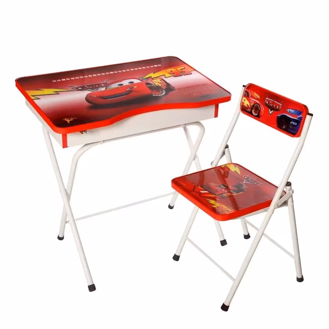 میز و صندلی تحریر تاشوی باکسدار طرح مکویین برند مشتاق 