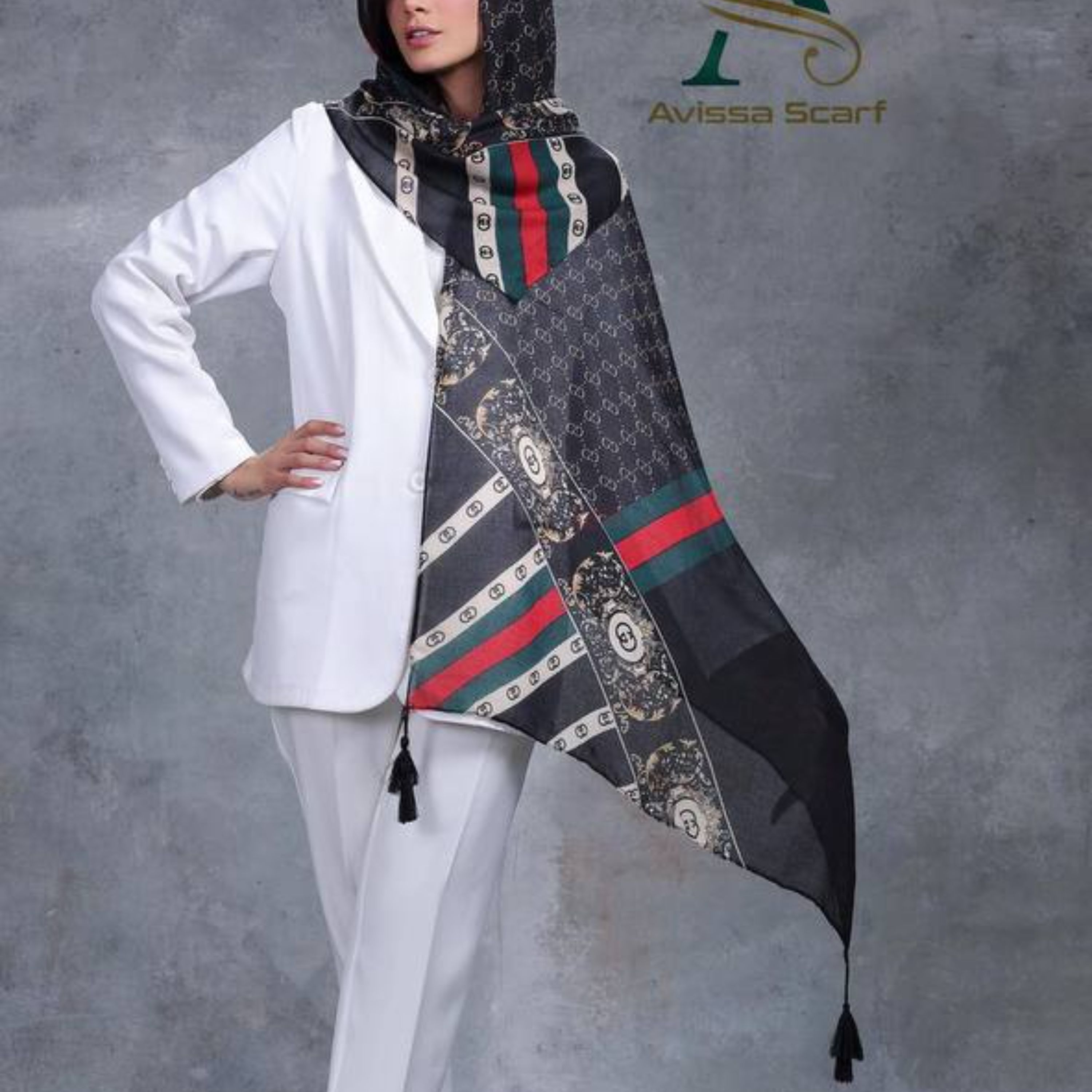 شال نخی منگوله دار3