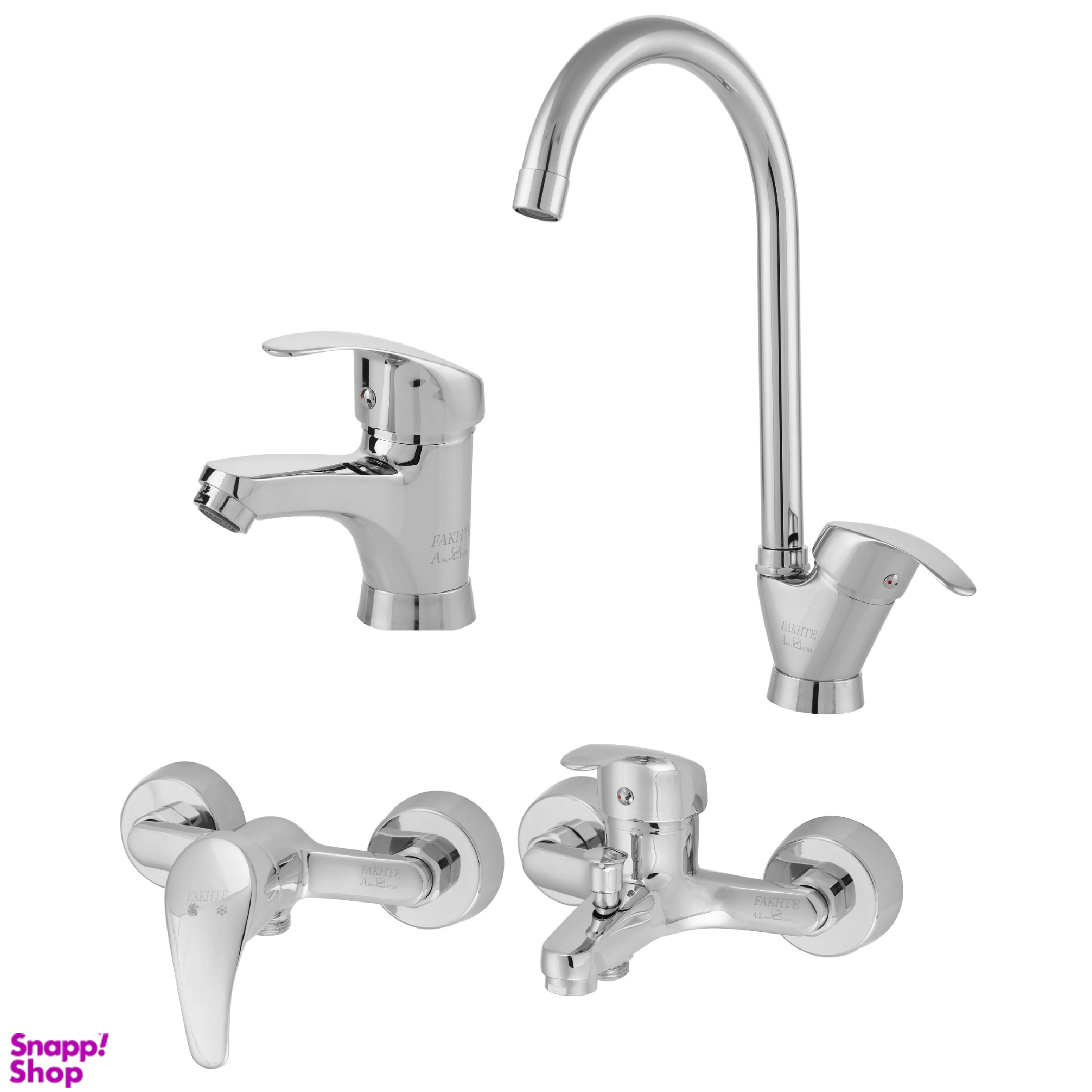 ست شیرآلات فاخته مدل ماهان عصایی KOROM مجموعه 4 عددی