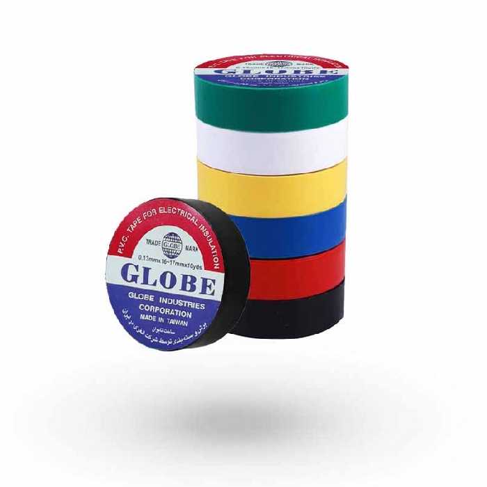 بسته 10عددی چسب برق  رنگی گلوب تایوان 