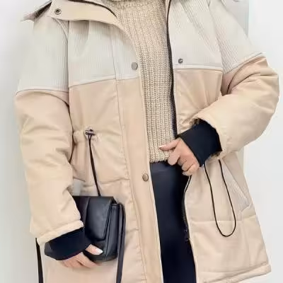 کاپشن چرم آستردار مدل آترین - کد 505