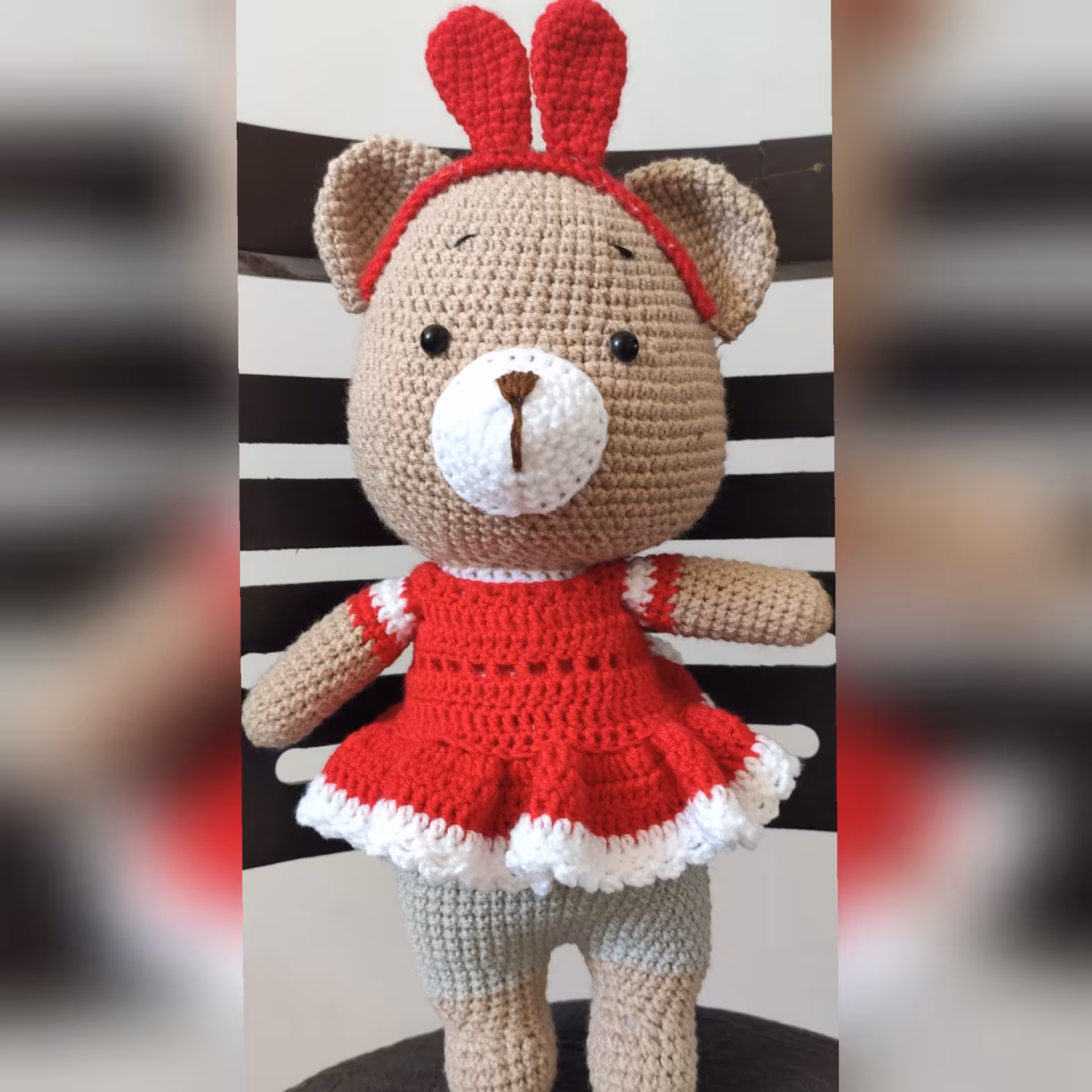 عروسک خرس، عروسک بافتنی خرس، عروسک بافتنی خرس دختر و پسر