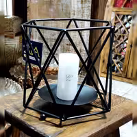 جاشمعی فلزی بزرگ  جاشمعی فلزی شش ضلعی 