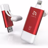فلش مموری آدام المنتس ADAM ELEMENTS لایتنینگ مدل iKlips II با ظرفیت 32 گیگابایت قرمز - Hiapple.ir